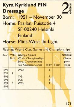 1995 Collect-A-Card Equestrian #171 Kyra Kyrklund / Midt-West Ibi-Light Back
